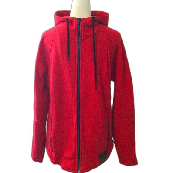 Jordan Craig Sweatshirt Women’s Size Medium Color Red Full Zipper Hoodie - Picture 1 of 11